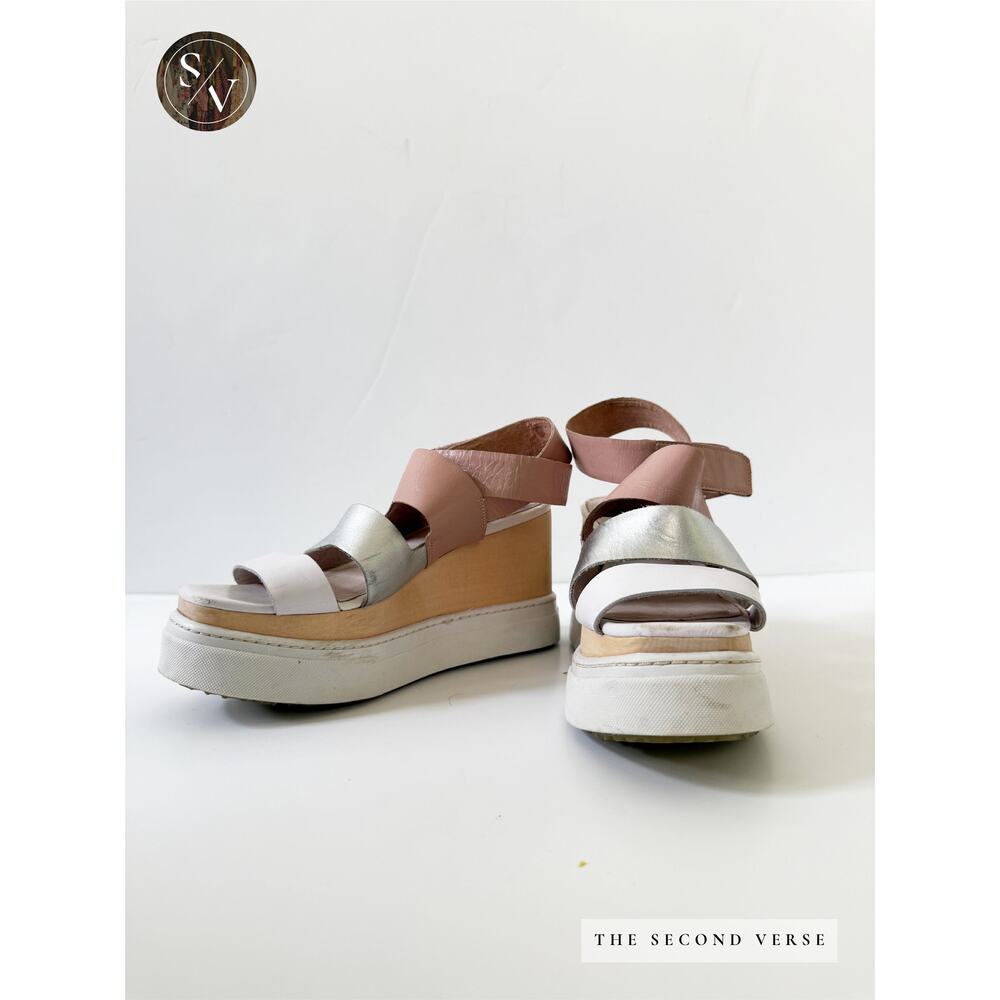 Jeffrey Campbell X Free People Platform Wedges Wrap Ankle Strap Size 6 - Picture 2 of 6